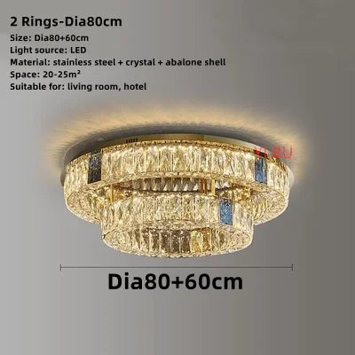 plafonnier led rond design nordique en acier inoxydable 	 modèle - vue 10 sur 12