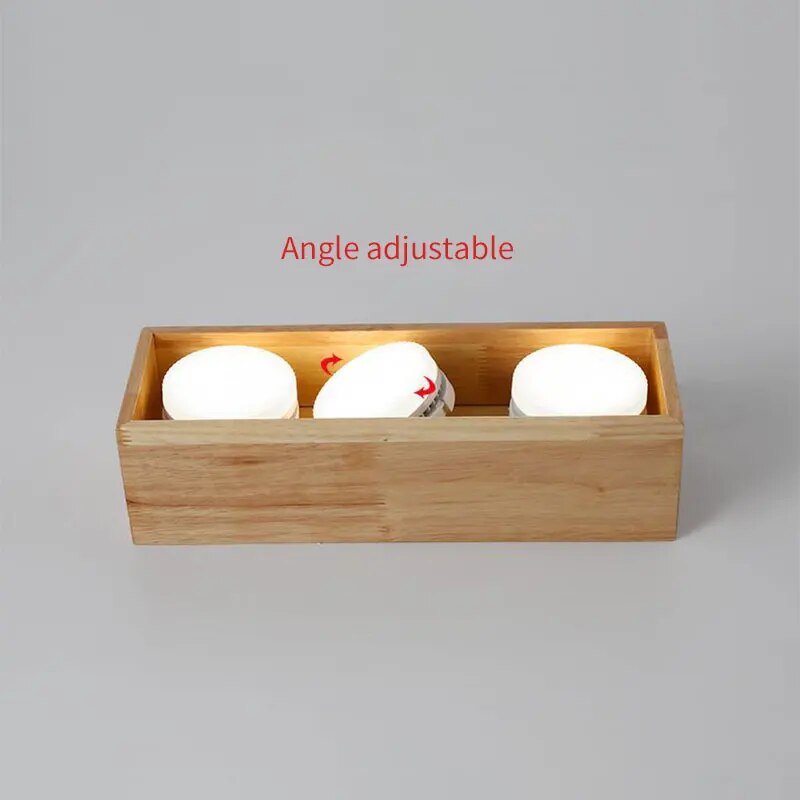 Plafonnier minimaliste japonais en bois brut - vue 7 sur 13