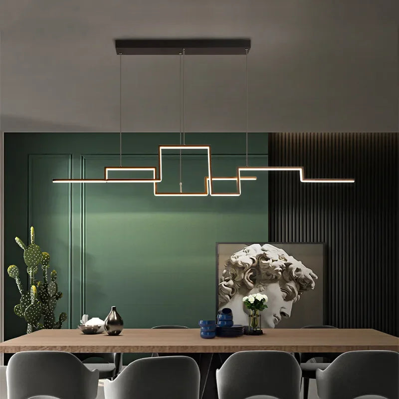lustre moderne dimmable pour intérieur design élégant à suspendre - vue 2 sur 9