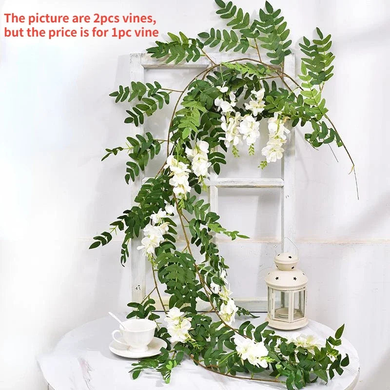 fleurs de glycine artificielles pour décoration intérieure élégante
