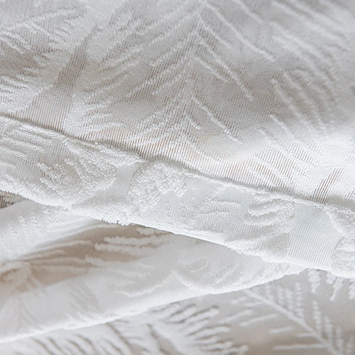 Voilage tulle motif feuilles style moderne pour salon