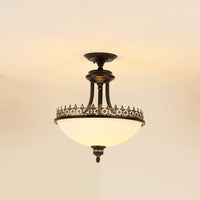 lustre led style campagnard américain en fer forgé et verre