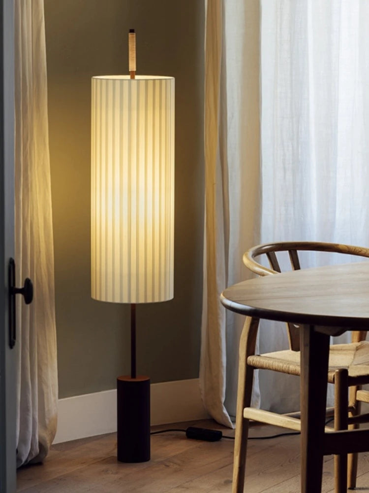 lampe de sol japonaise design créatif en tissu - vue 3 sur 7