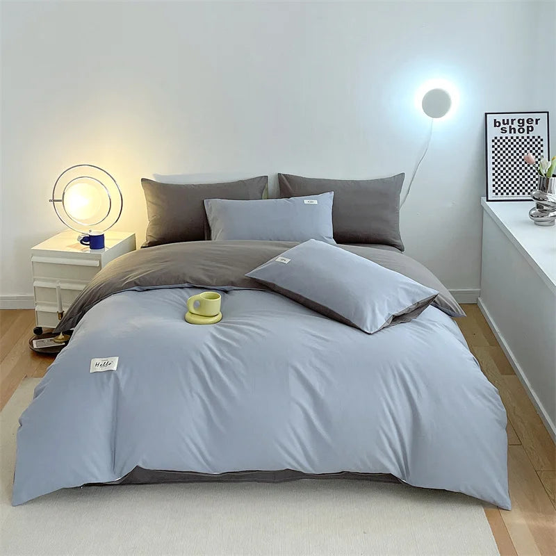housse de couette double face luxueuse pour un ou deux personnes