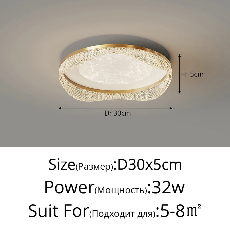 plafonnier moderne en laiton design créatif minimaliste pour intérieur