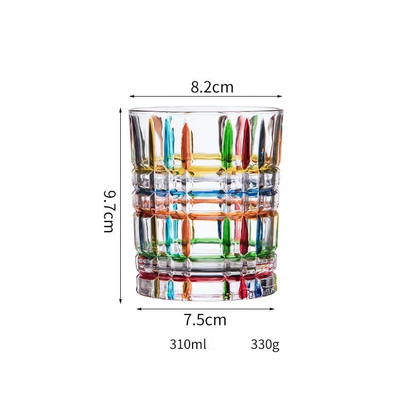 Lot 2 verres cristal design zecchin style gothique
