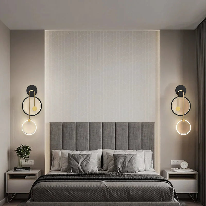 applique murale led ronde moderne décorative pour intérieur - vue 5 sur 10