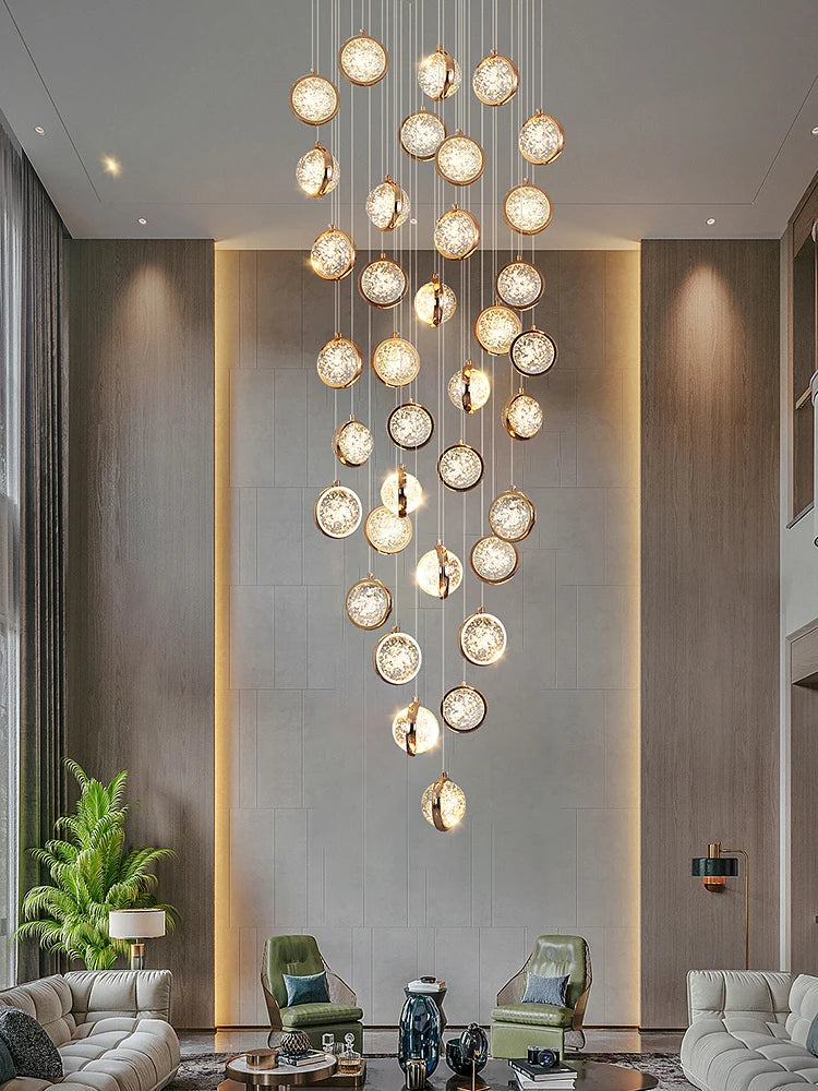 lustre rotatif design nordique en cristal pour éclairage intérieur - vue 4 sur 18