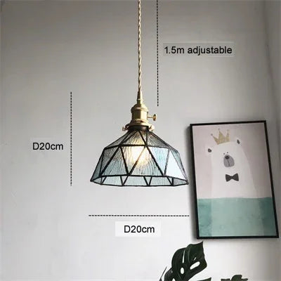 suspension en verre pur avec design ondulé en cuivre - vue 9 sur 9