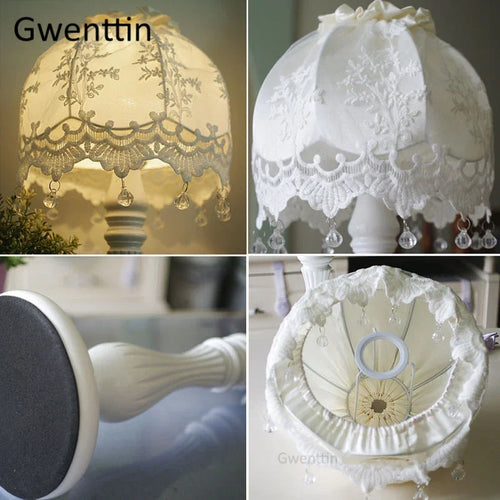lampe de chevet en dentelle coréenne pour décoration élégante - vue 7 sur 6