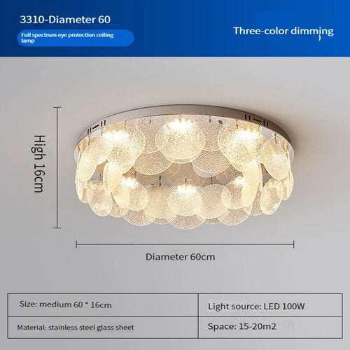 plafonnier led rond en verre pour décoration intérieure - vue 12 sur 11