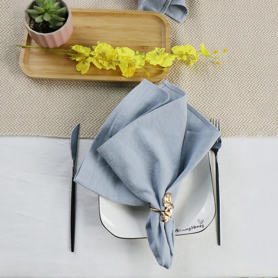 Serviette de table coton lin épais style moderne - vue 7 sur 7