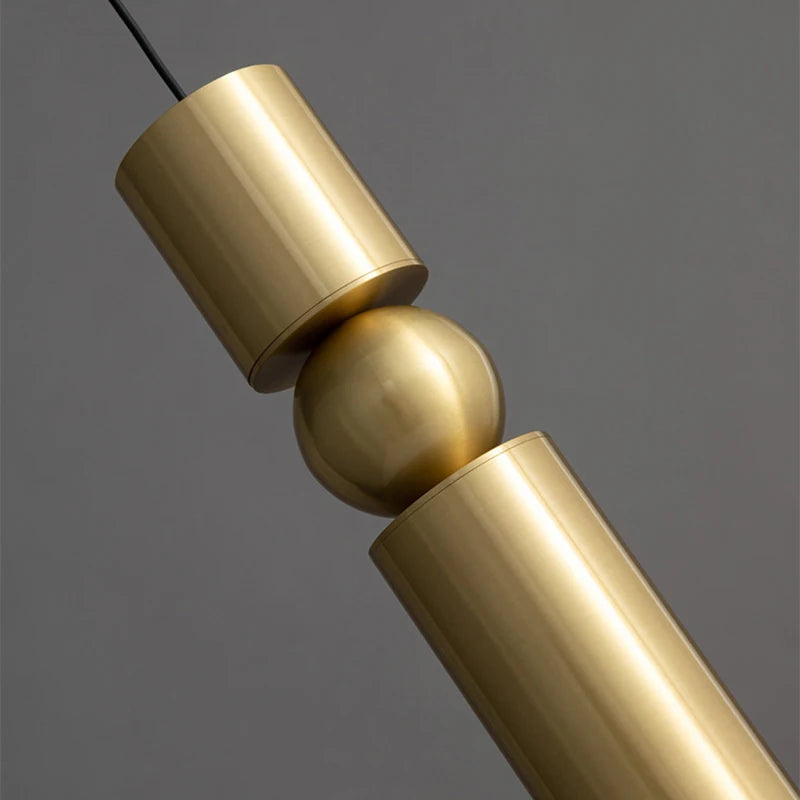 lampe suspendue led en laiton idéale pour bar moderne
