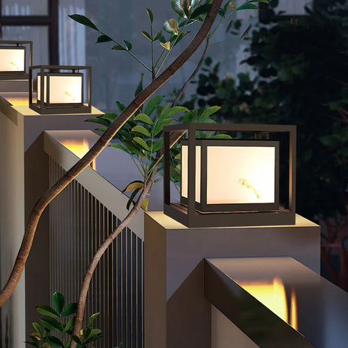 lampe LED solaire moderne pour décoration d'extérieur luxueuse - vue 3 sur 14