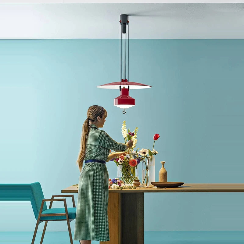 lustre italien flexible en aluminium avec leds dimmables - vue 4 sur 14