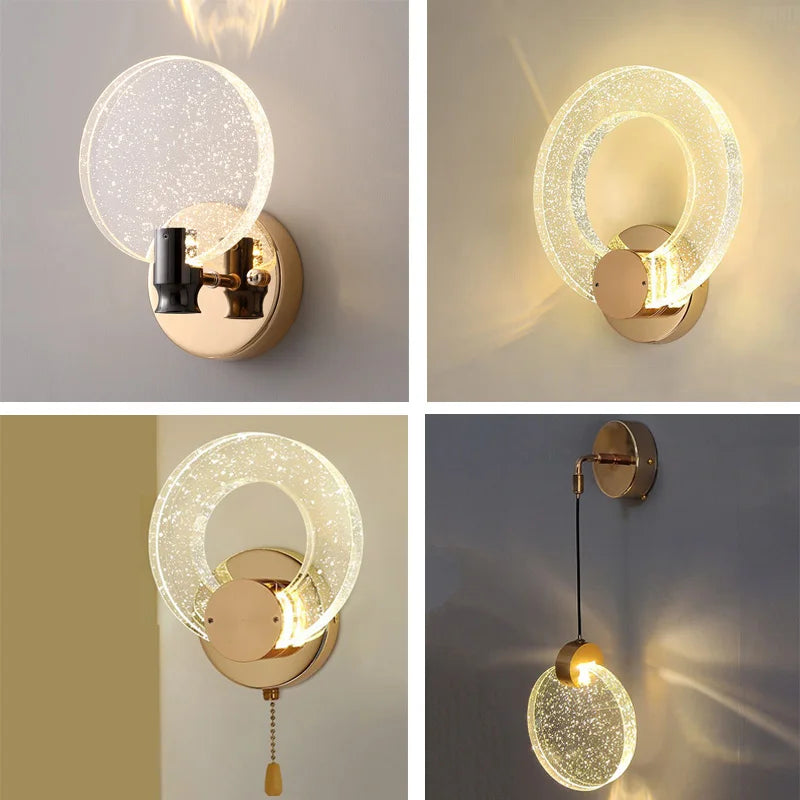 lustre suspendu en cristal led nordique pour intérieur
