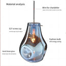 Suspension design moderne simple créatif en verre led nordique macaron