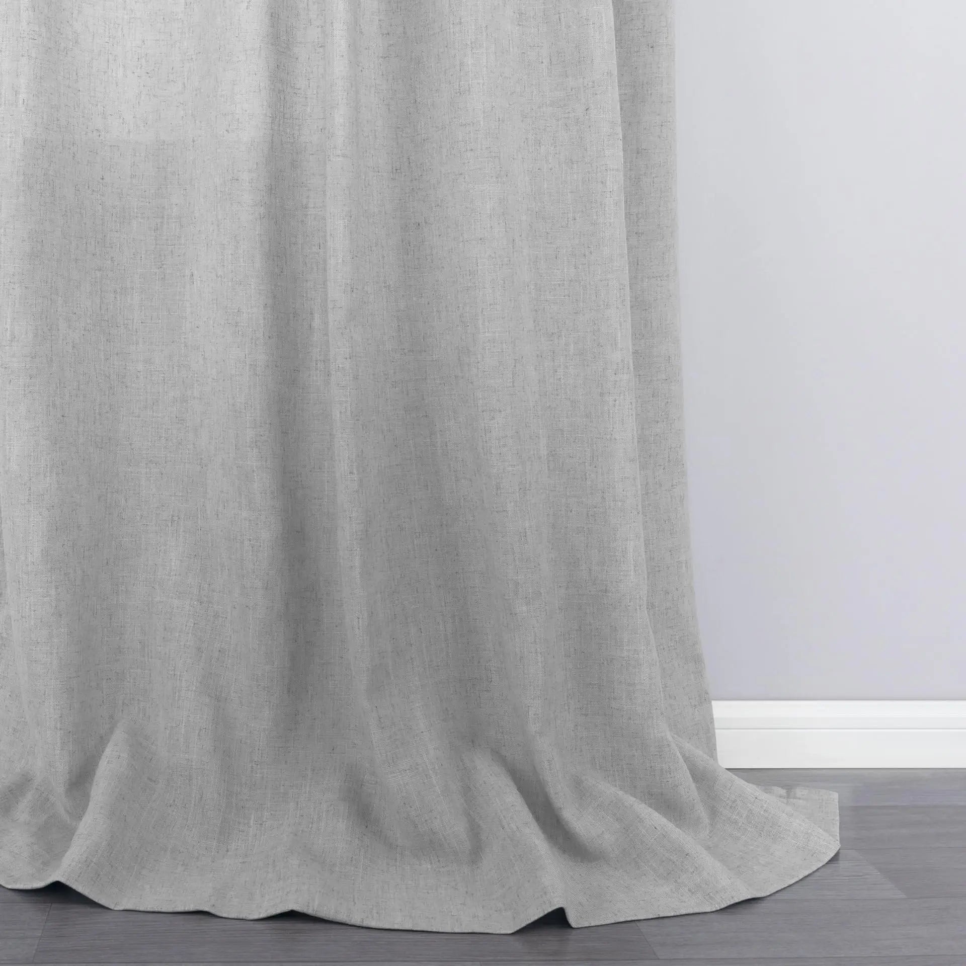 Voilage tulle imitation lin sur mesure grande hauteur - vue 6 sur 10