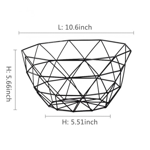 panier à fruits en fer multi-tailles pour rangement divers - vue 12 sur 14