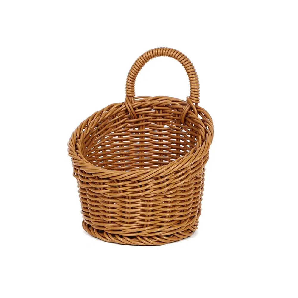 panier de rangement en rotin tissé à la main pour fruits légumes et fleurs - vue 13 sur 14