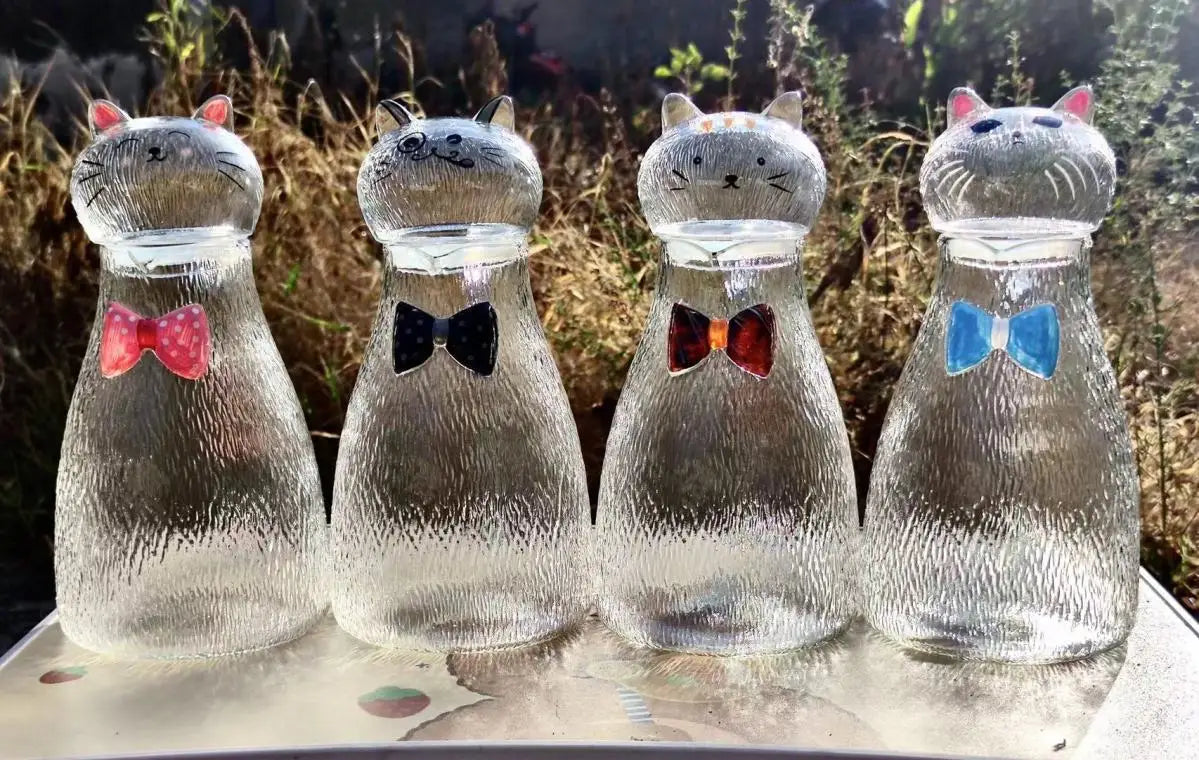 carafe en verre résistant motif chat style ludique - vue 4 sur 9