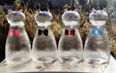 carafe en verre résistant motif chat style ludique