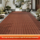 Dalles terrasse clipsables bois composite antidérapantes 11 pièces