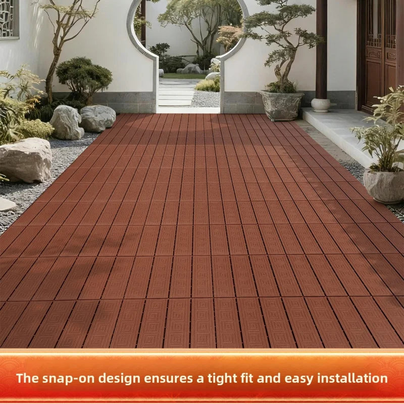 Dalles terrasse clipsables bois composite antidérapantes 11 pièces - vue 7 sur 7