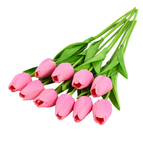 lot de 10 tulipes artificielles pour décoration de mariage et jardin - vue 18 sur 33