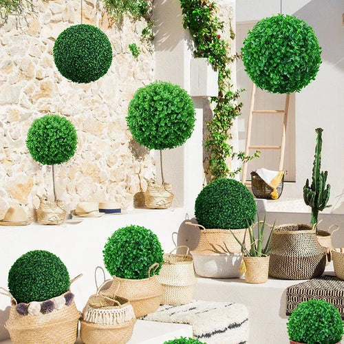 boule de buis artificielle décorative pour intérieur extérieur - vue 5 sur 6