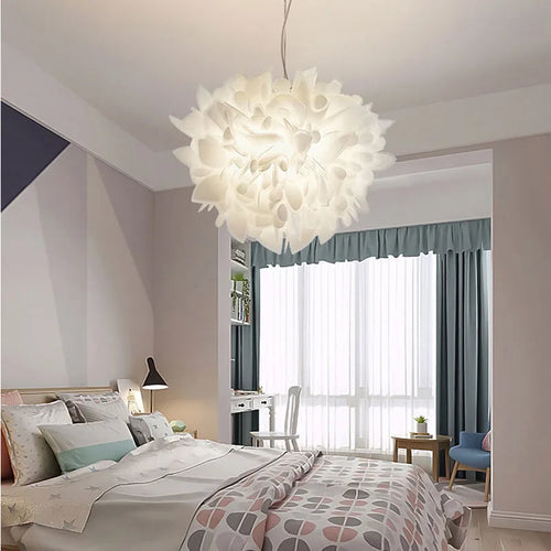lustre led fleurs acrylique pour foyer moderne - vue 3 sur 8