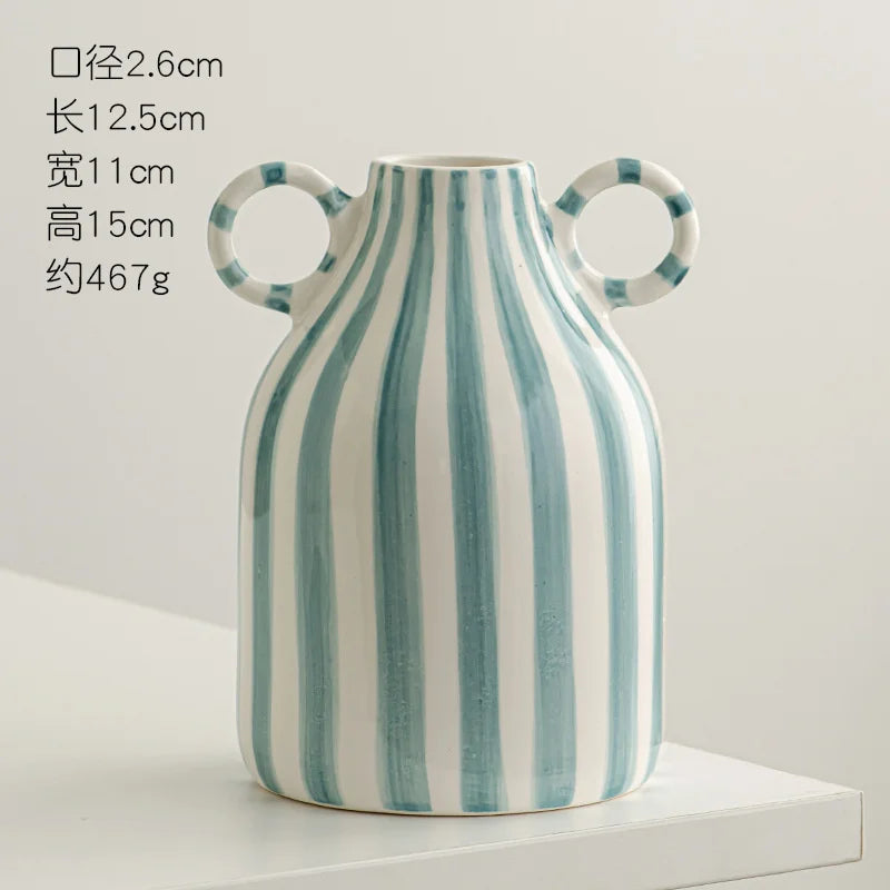 vase en céramique peint à la main avec oreilles décoratif amusant - vue 7 sur 11