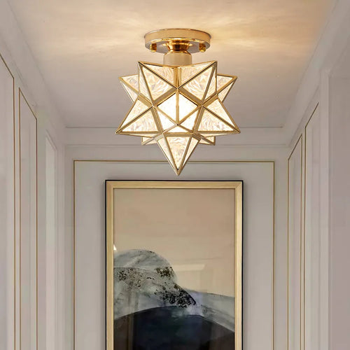 plafonnier moderne en cristal avec éclairage led intérieur - vue 3 sur 9