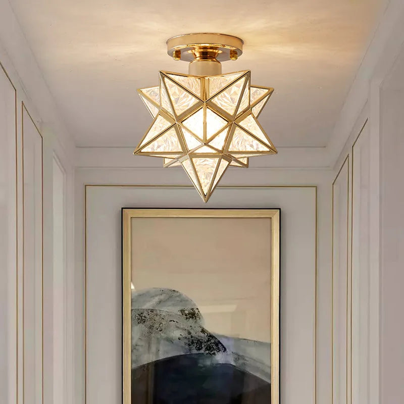 plafonnier moderne en cristal avec éclairage led intérieur - vue 2 sur 9