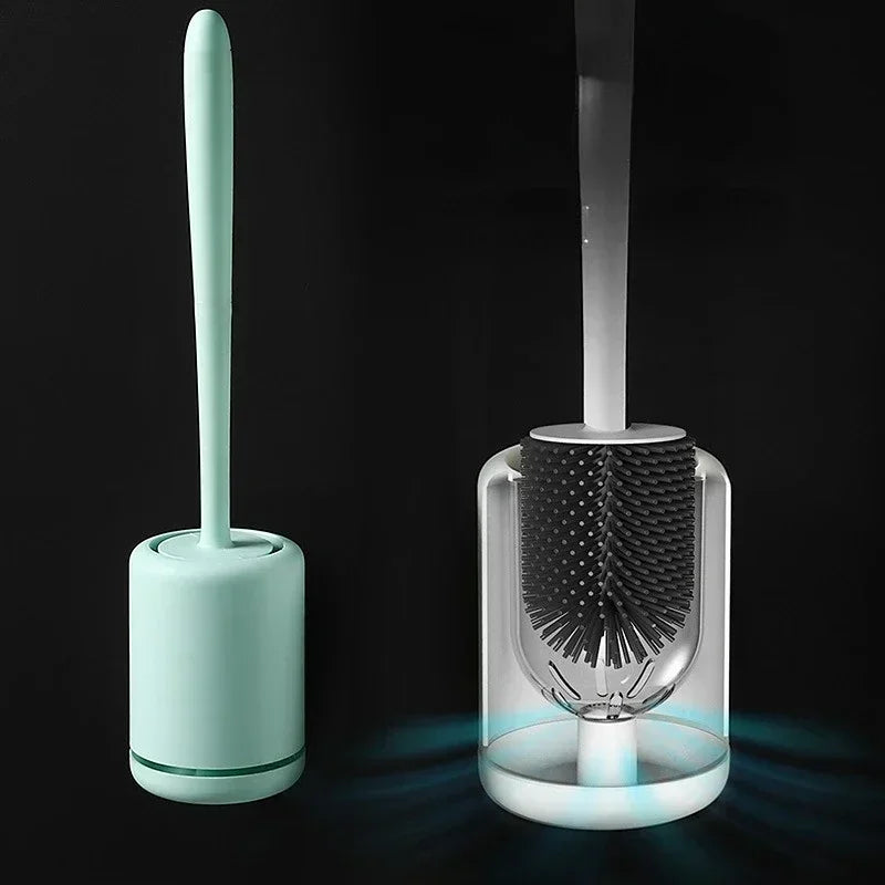 brosse suspendue en silicone avec long manche et support de séchage rapide - vue 6 sur 7