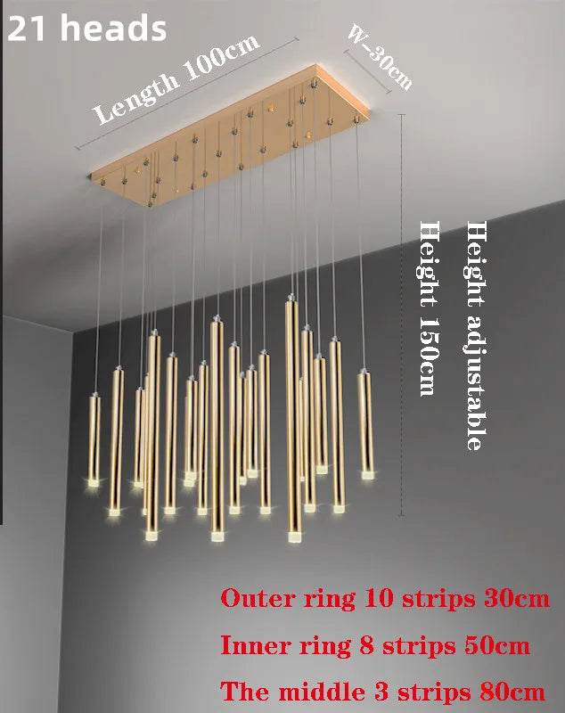 lustre led minimaliste moderne décoratif de luxe nordique