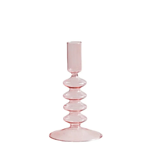 bougeoir en verre coloré pour décoration de mariage et centre de table