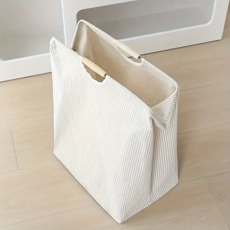 panier de rangement pliable grande capacité avec poignée - vue 4 sur 6