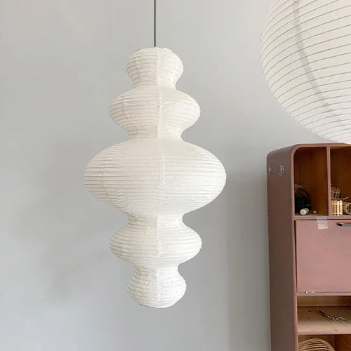 suspension loft japonaise en papier noguchi style nordique - vue 2 sur 6