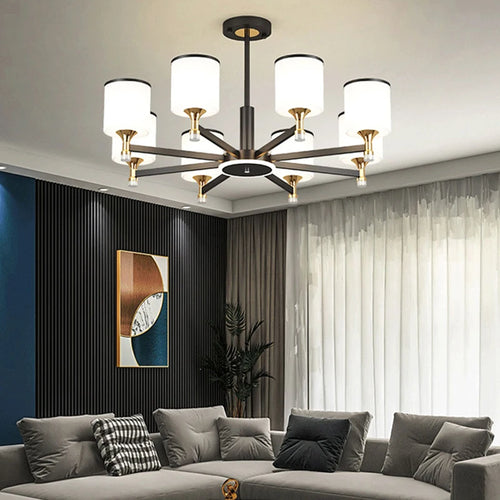 lustre nordique 15 têtes design moderne luxe pour intérieur lumineux - vue 3 sur 16