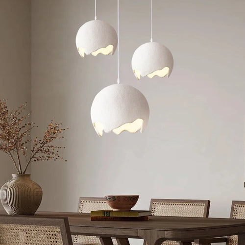 lustre nordique minimaliste wabi sabi à led pour décoration intérieure