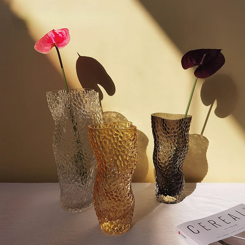 vase en verre nordique transparent pour décorations florales élégantes - vue 2 sur 11
