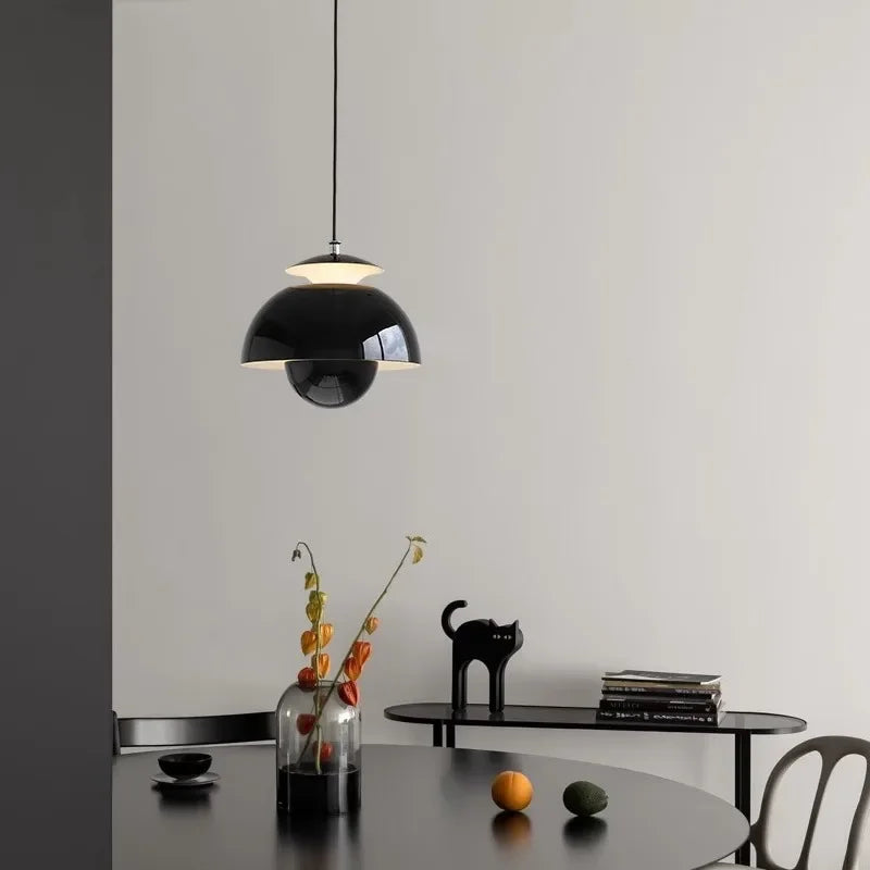 Suspension design nordique led fleur bourgeon moderne