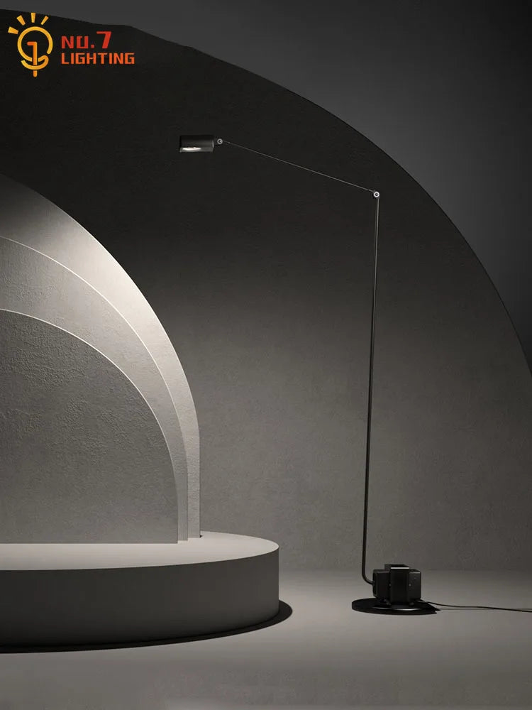 lampadaire led industriel design italien bras oscillant classique - vue 4 sur 13