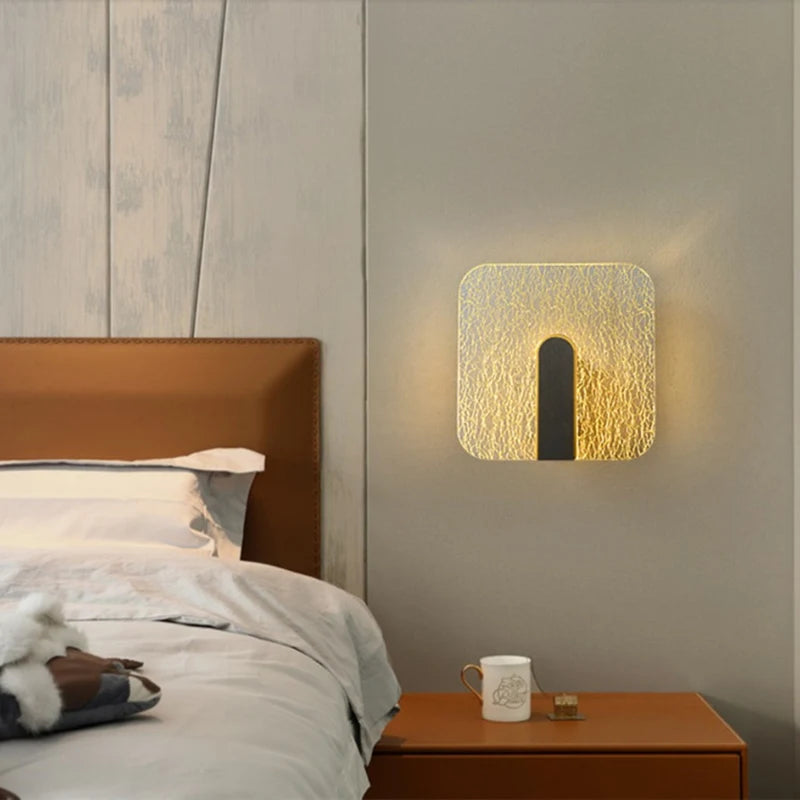lampe de chevet murale acrylique design moderne motif losange minimaliste - vue 4 sur 14