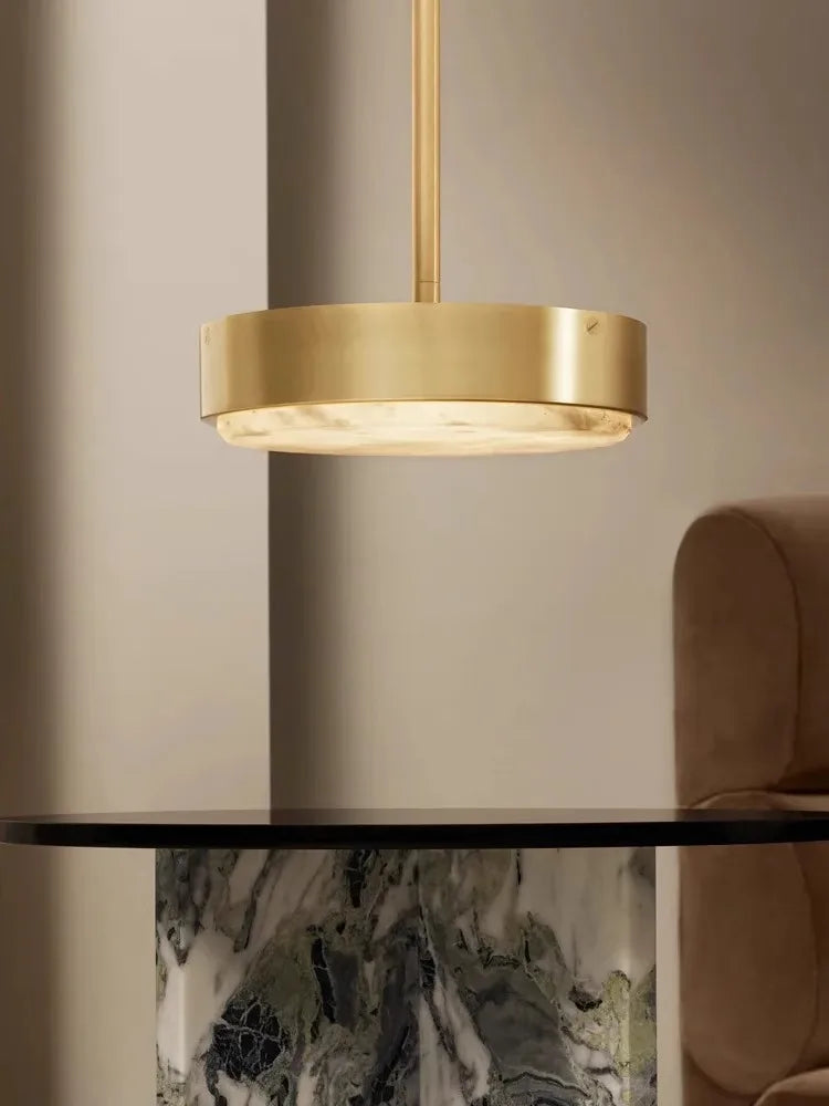 Lustre rétro en marbre noir - vue 6 sur 14
