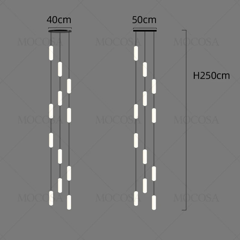 lustre à led moderne pour éclairage suspendu élégant - vue 11 sur 13