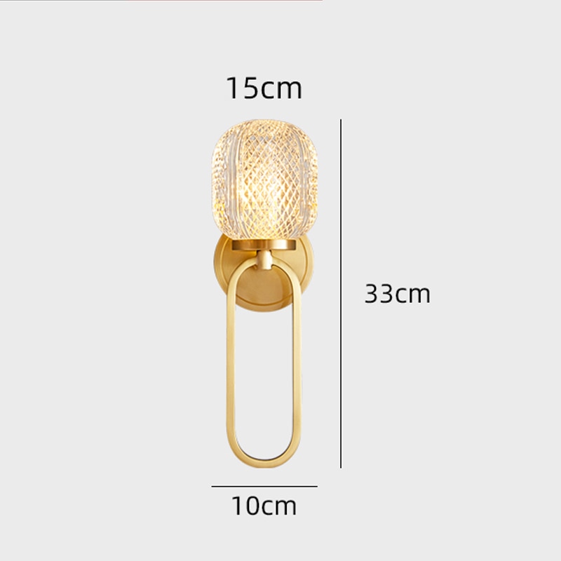 wall lamp luxury LED design wall mount in Ball crystal glass