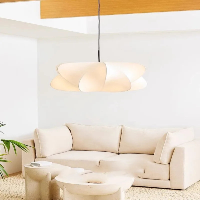 West Elm Cirrus suspension nordique minimaliste soie suspension pour salon salle à manger chambre style japonais lumière