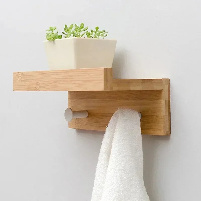 porte-manteau mural en bois pour rangement créatif et pratique - vue 11 sur 15